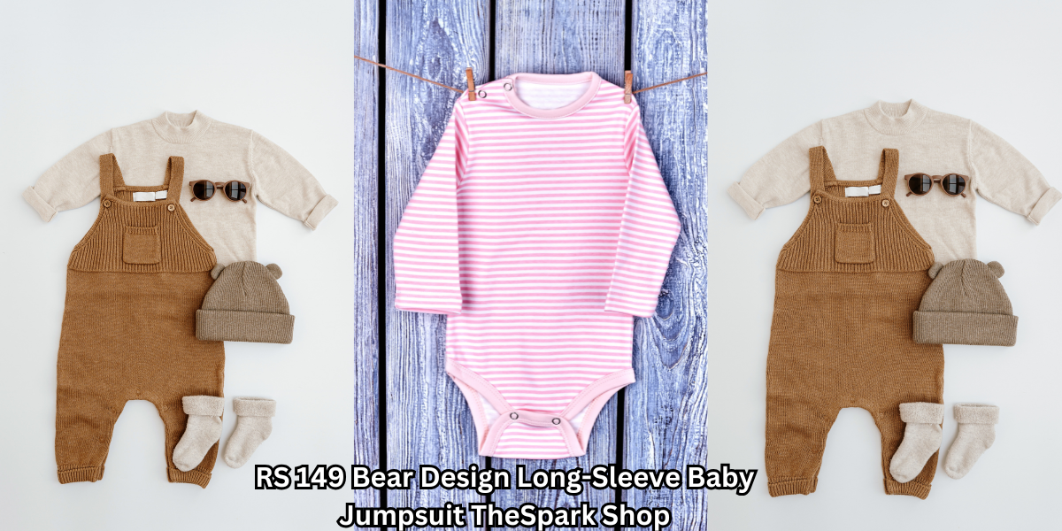 RS 149 Bear Design Long-Sleeve Baby Jumpsuit TheSpark Shop